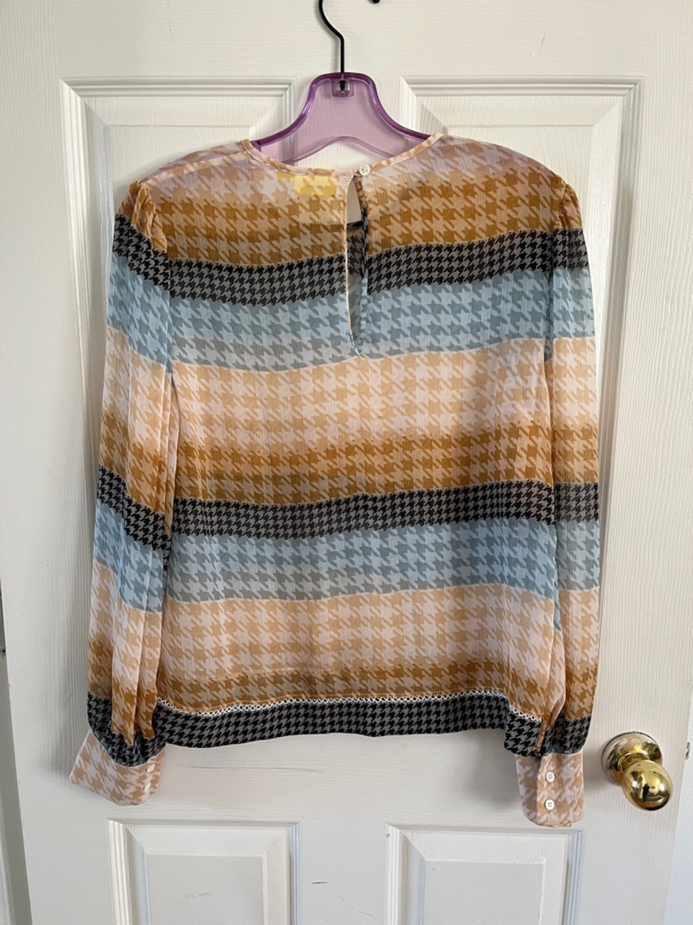 Roller Rabbit Houndstooth Print Top - Picture 5 of 6